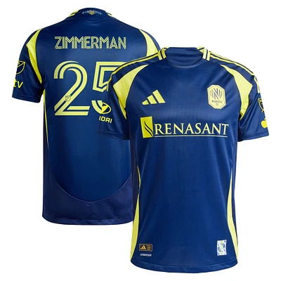Maillot de joueur authentique adidas Walker Zimmerman bleu marine Nashville SC 2025 The Heart Of Kit pour homme
