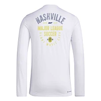 Men's adidas White Nashville SC Local Stoic Long Sleeve T-Shirt