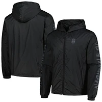 Men's Black Nashville SC Graffiti Full-Zip Hoodie Windbreaker Jacket