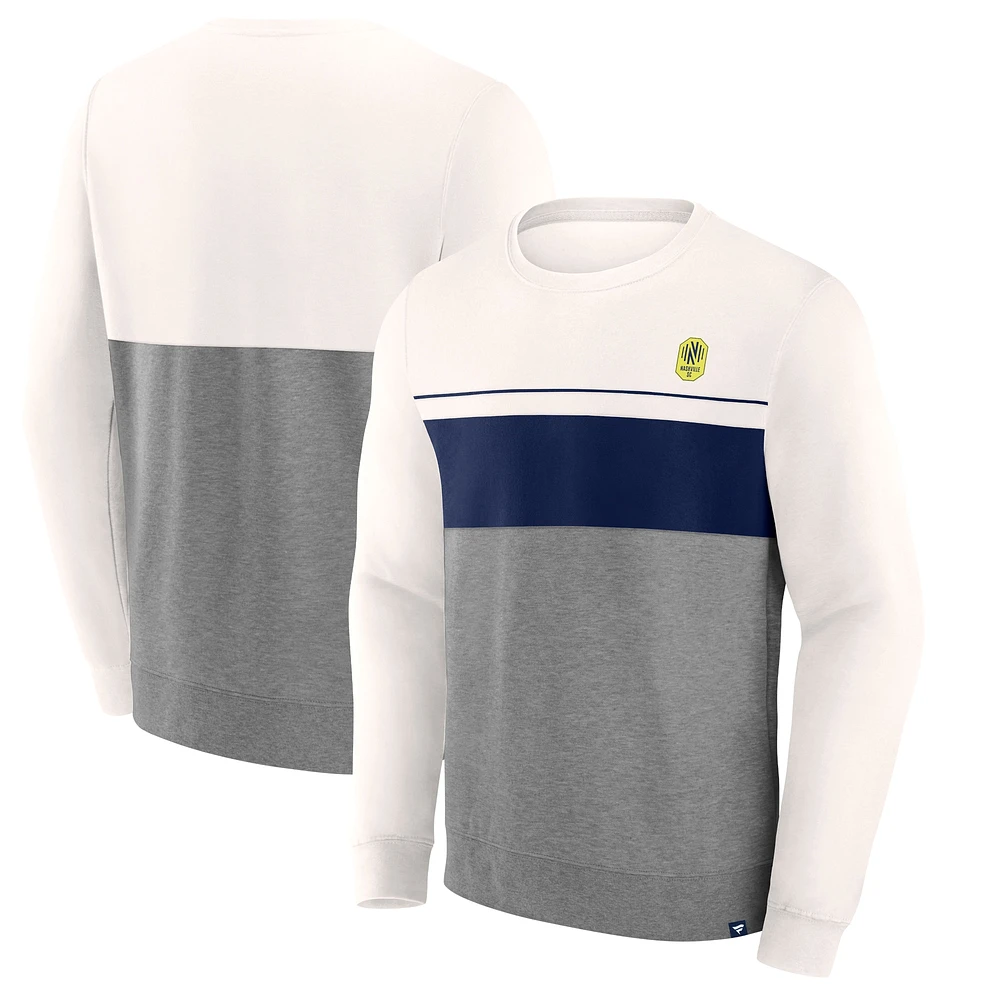 Sweat-shirt gris Fanatics pour hommes Nashville SC Corner Pass
