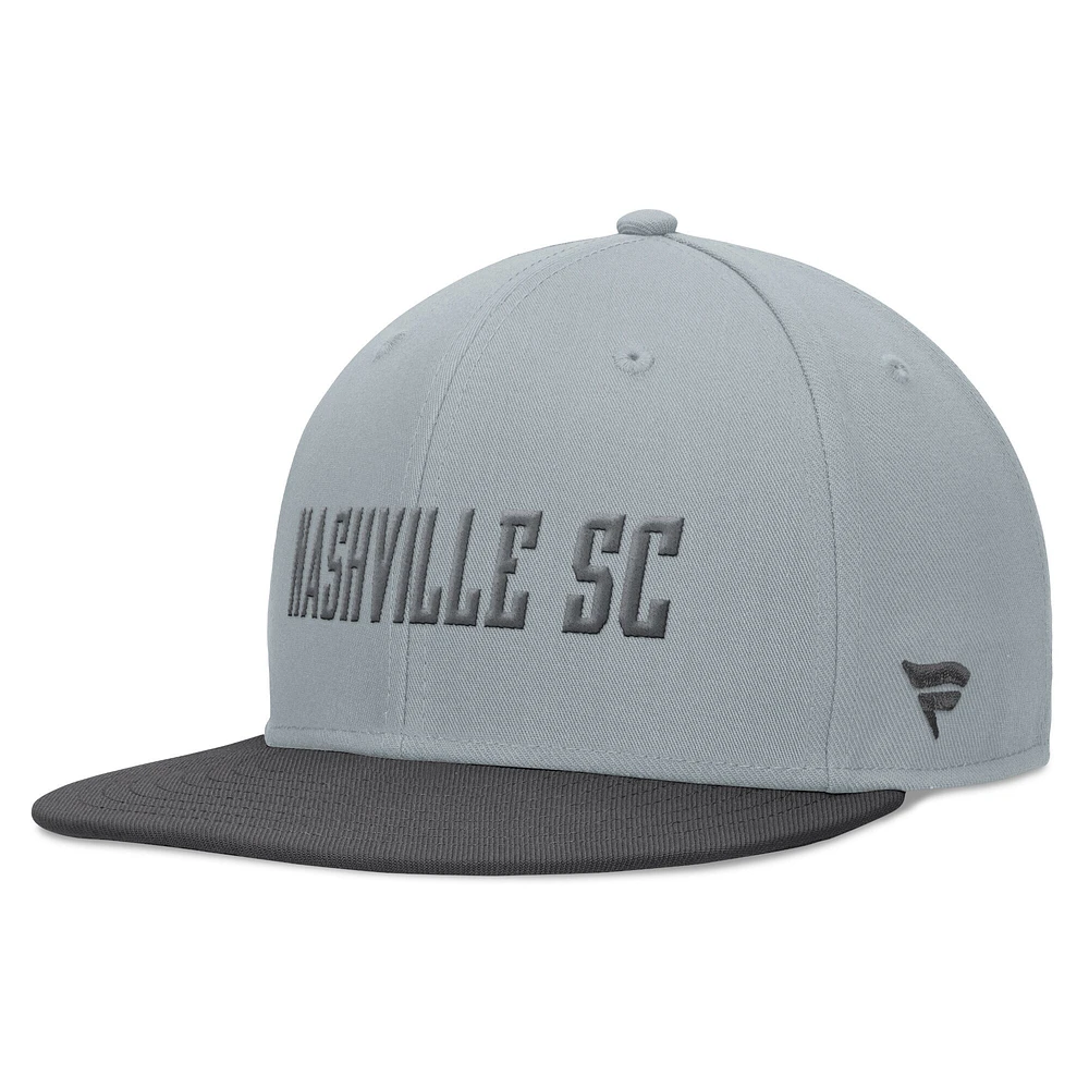 Men's Fanatics Gray Nashville SC Smoke Snapback Hat