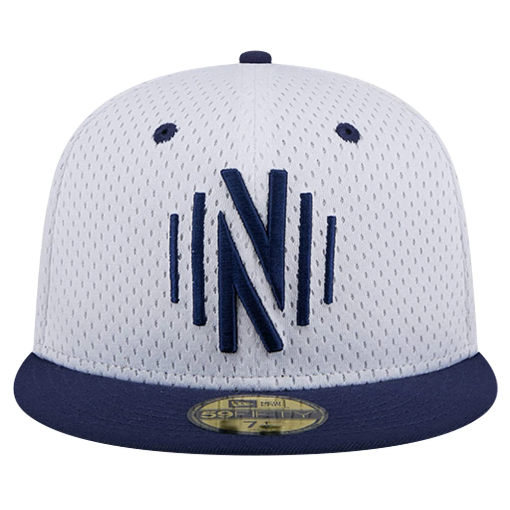 Men's New Era Gray Nashville SC Throwback Mesh 59FIFTY Fitted Hat