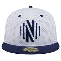 Men's New Era Gray Nashville SC Throwback Mesh 59FIFTY Fitted Hat