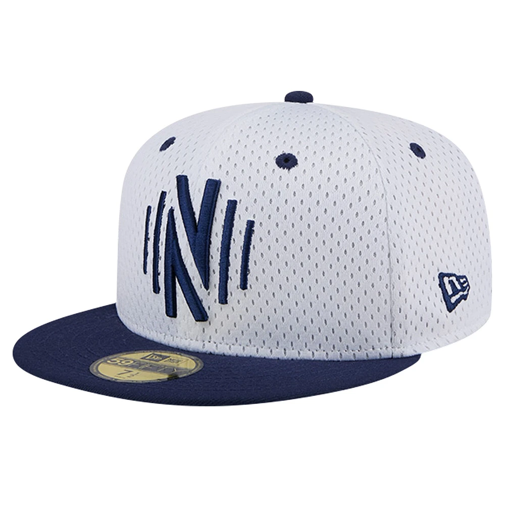 Men's New Era Gray Nashville SC Throwback Mesh 59FIFTY Fitted Hat