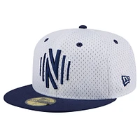 Men's New Era Gray Nashville SC Throwback Mesh 59FIFTY Fitted Hat