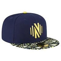 Men's New Era Navy Nashville SC Element Tech Pack 59FIFTY Fitted Hat