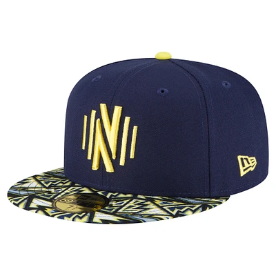 Casquette ajustée Nashville SC Element Tech Pack 59FIFTY bleu marine pour homme de New Era