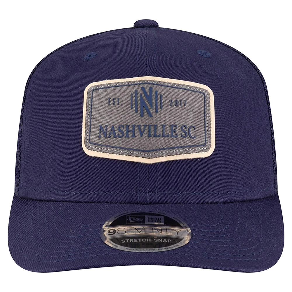 Men's New Era  Navy Nashville SC Labeled 9SEVENTY Trucker Stretch-Snap Adjustable Hat