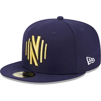 Men's New Era Navy Nashville SC Patch 59FIFTY Fitted Hat