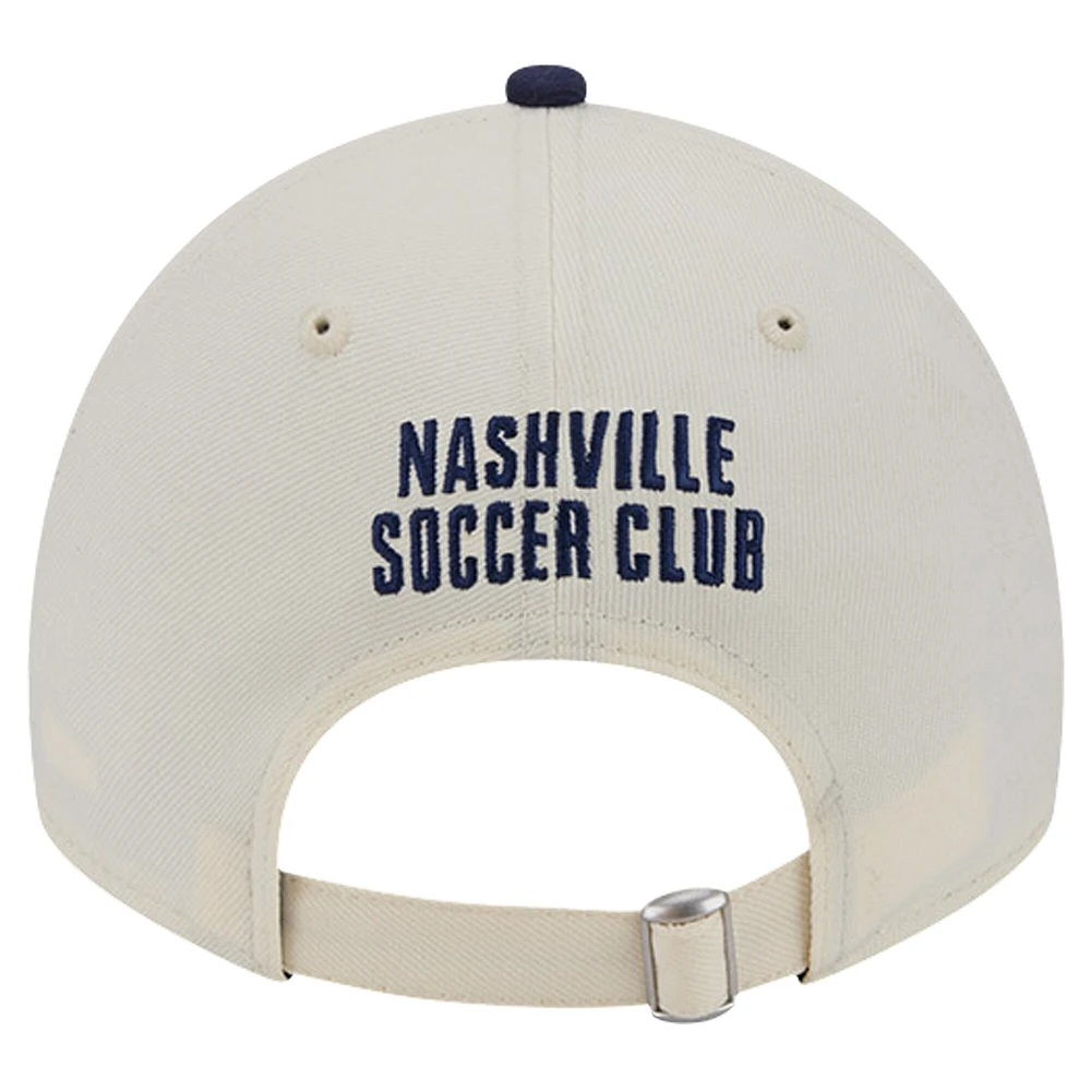Men's New Era White Nashville SC 2024 Kick Off Collection 9TWENTY Adjustable Hat