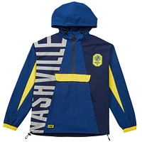 Unisex Live Breathe Futbol Navy Nashville SC Tekker Half-Zip Anorak Jacket