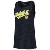 Women's 5th & Ocean by New Era Navy Nashville SC Athletic Cross Back Tank Top