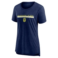 Women's Fanatics Heather Navy Nashville SC Play Tri-Blend T-Shirt