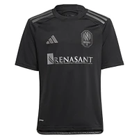 Youth adidas Jacob Shaffelburg Black Nashville SC 2024 Man Kit Replica Player Jersey