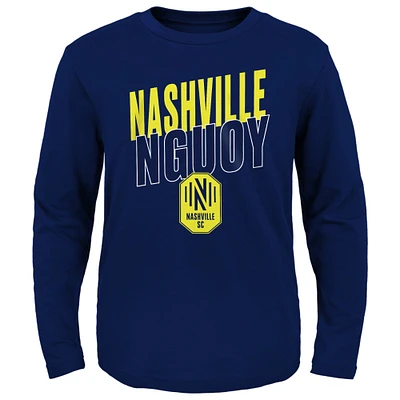 T-shirt bleu marine à manches longues Nashville SC Showtime pour jeunes