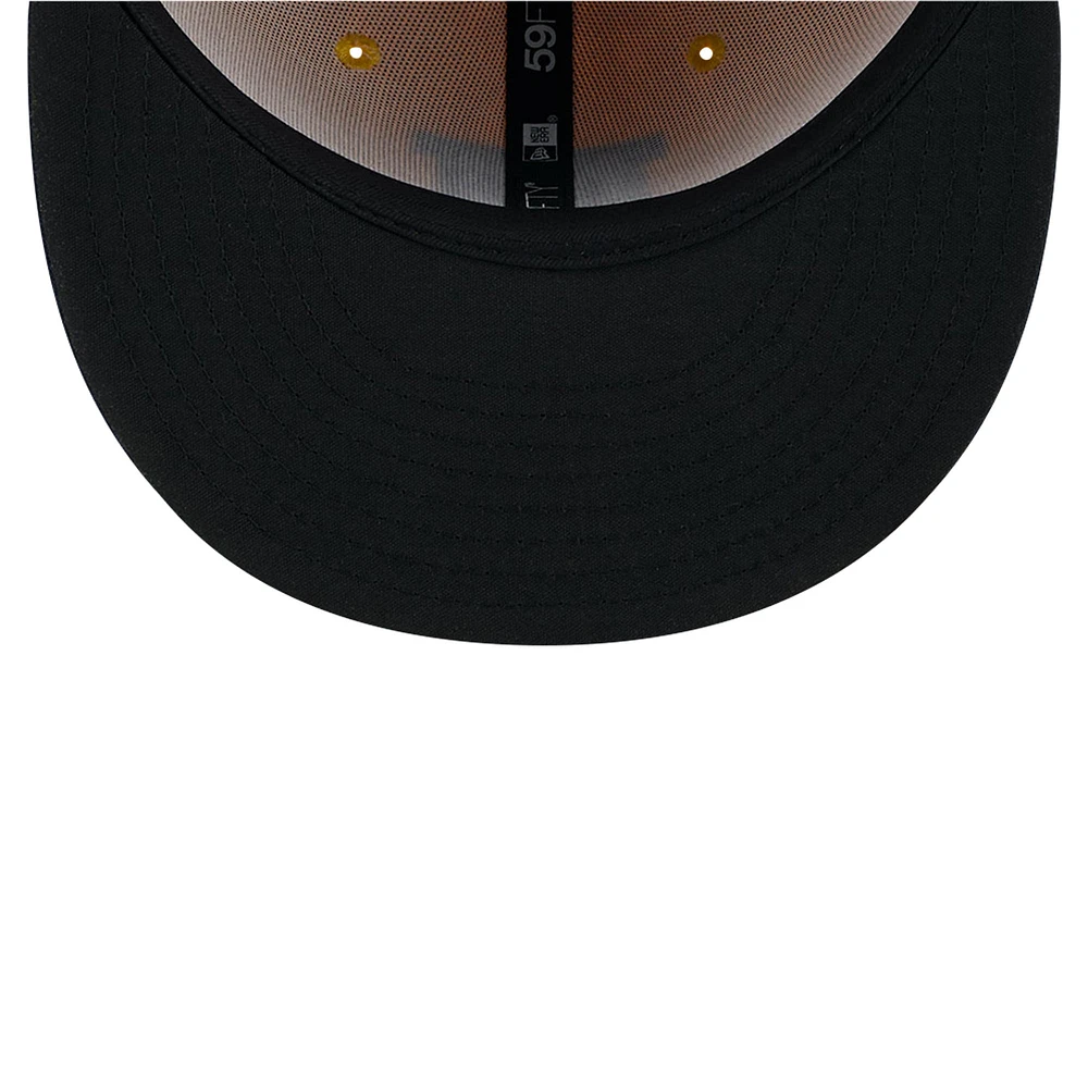 Men's New Era Yellow Nashville Sounds Theme Night Brewskis 59FIFTY Fitted Hat