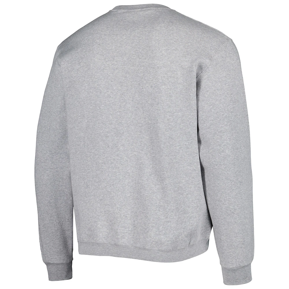 Men's Champion Heather Gray Navy Midshipmen High Motor Pullover Sweatshirt