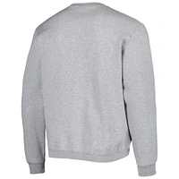 Men's Champion Heather Gray Navy Midshipmen High Motor Pullover Sweatshirt