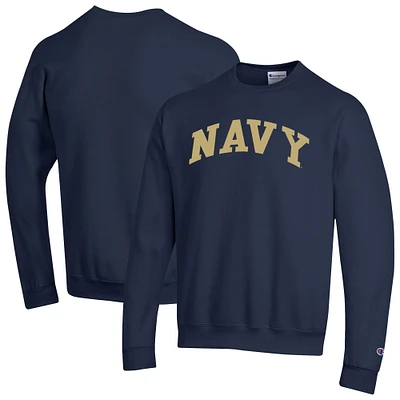 Sweat-shirt en polaire Champion Navy Midshipmen Basic Arch pour homme