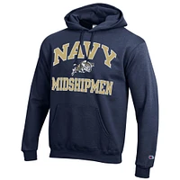 Men's Champion Navy Midshipmen High Motor Pullover Hoodie