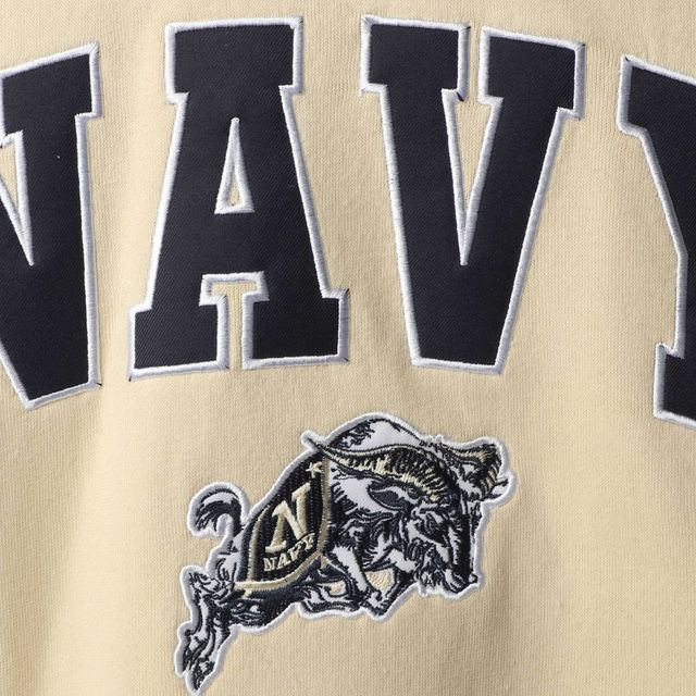 Colosseum Gold Navy Midshipmen Arch & Logo Crew Neck Sweat-shirt pour homme