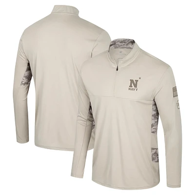 Veste à glissière quart de tour Colosseum Natural Navy Midshipmen OHT Military Appreciation pour homme
