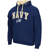 Men's Colosseum Navy Midshipmen Big & Tall Arch Logo 2.0 Pullover Hoodie