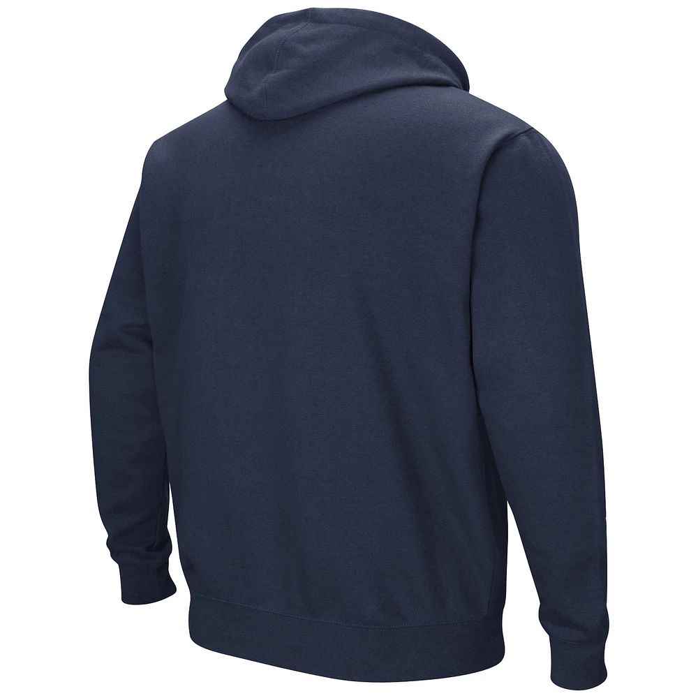 Men's Colosseum Navy Midshipmen Double Arch Pullover Hoodie