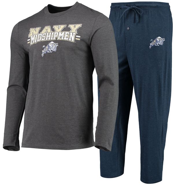 Concepts Sport T-shirt à manches longues et pantalon pour homme Bleu marine/anthracite chiné marine