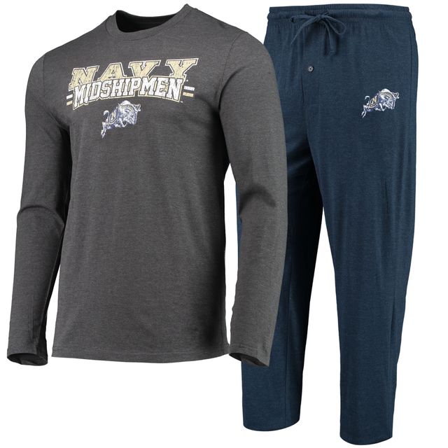 Concepts Sport T-shirt à manches longues et pantalon pour homme Bleu marine/anthracite chiné marine