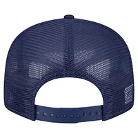 Men's New Era Navy Navy Midshipmen Split Panel 9FIFTY Snapback Trucker Hat