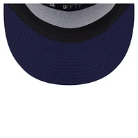 Men's New Era Navy Navy Midshipmen Split Panel 9FIFTY Snapback Trucker Hat