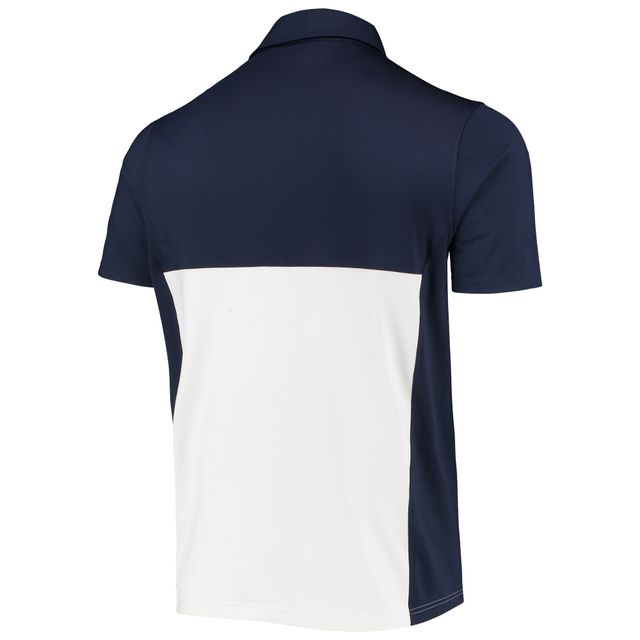 Polo Under Armour Navy/White Navy Midshipmen 2022 Blocked Coaches Performance pour homme