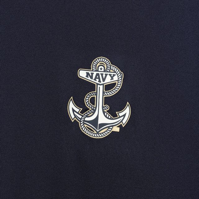 Polo Under Armour Navy/White Navy Midshipmen 2022 Blocked Coaches Performance pour homme