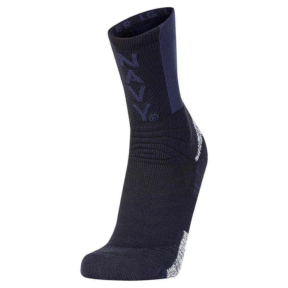 Men's Under Armour  Navy Midshipmen Team Playmaker Crew Socks