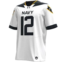 Men's Under Armour White Navy Midshipmen 2024 Rivalry Replica Jersey
