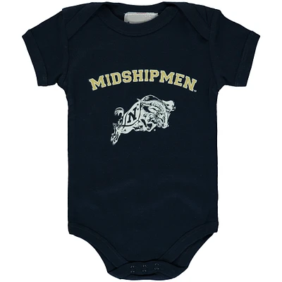 Newborn & Infant Navy Midshipmen Arch Logo Bodysuit