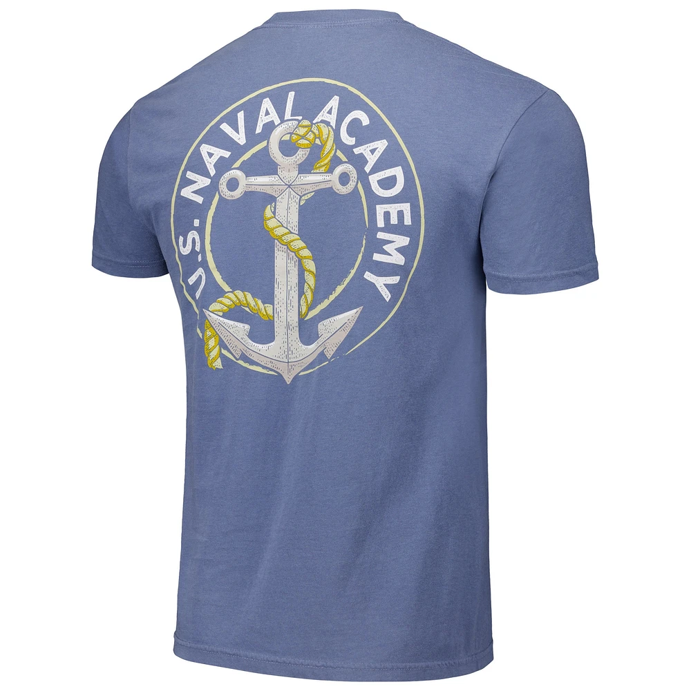 Unisex Navy Midshipmen Hyper Local Anchor Stamp T-Shirt