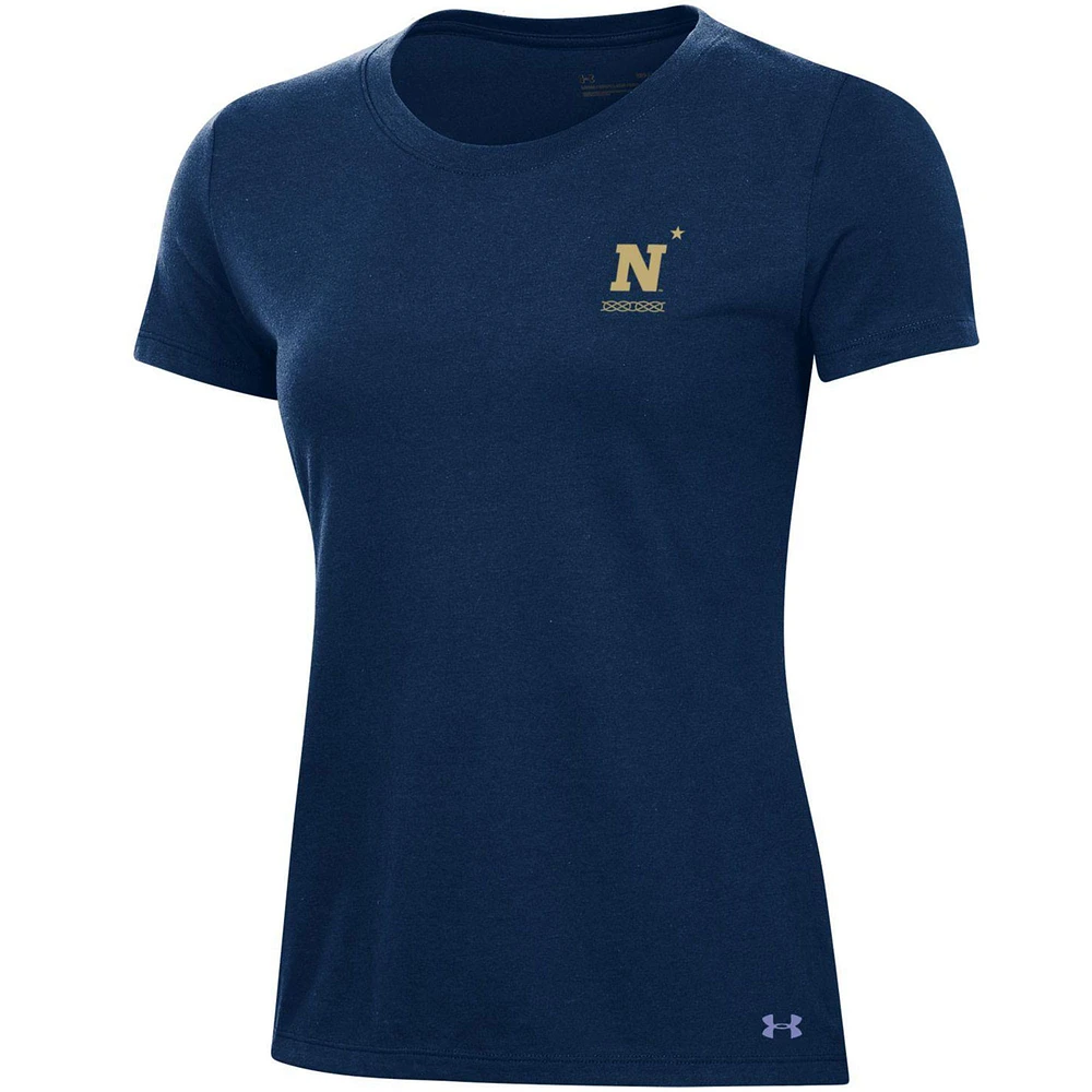 Women's Under Armour  Navy Midshipmen 2023 Aer Lingus College Football Classic Performance Cotton T-Shirt
