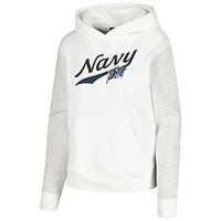 Women's Under Armour White Navy Midshipmen All Day Pullover Hoodie