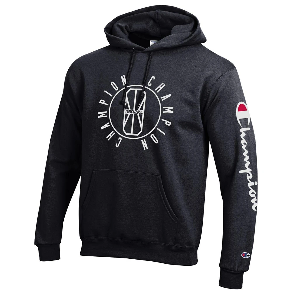 Unisex Champion Black NBA 2K League In-Game Logo Powerblend Pullover Hoodie