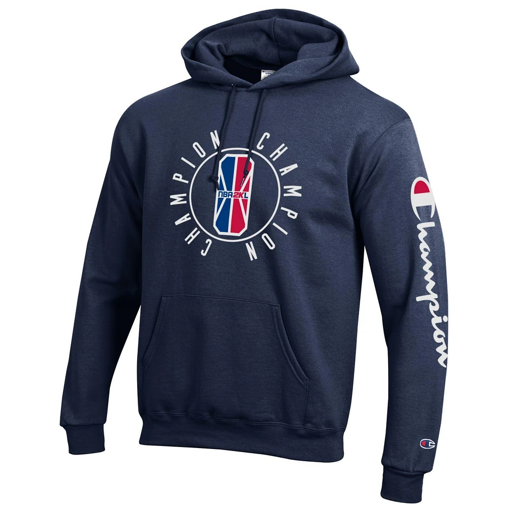 Unisex Champion Navy NBA 2K League In-Game Logo Powerblend Pullover Hoodie