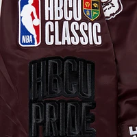 Men's Pro Standard  Wine All Star x HBCU Classic Full-Snap Satin Jacket