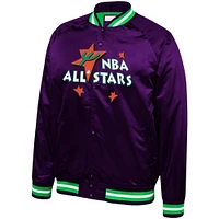 Men's Mitchell & Ness Purple 1995 NBA All-Star Game Lightweight Satin Full-Snap Jacket