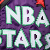Men's Mitchell & Ness Purple Big Tall 1995 NBA All-Star Game Hardwood Classics Satin Full-Snap Jacket