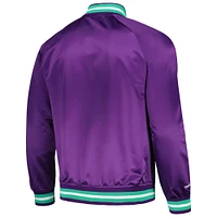 Men's Mitchell & Ness Purple Hardwood Classics 1995 NBA All-Star Game Throwback Wordmark Raglan Full-Snap Jacket