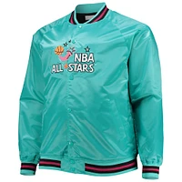 Men's Mitchell & Ness Teal Big Tall 1996 NBA All-Star Game Hardwood Classics Satin Full-Snap Jacket