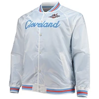 Men's Mitchell & Ness White Big Tall 1997 NBA All-Star Game Hardwood Classics Satin Full-Snap Jacket