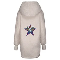 Unisex  White 2025 NBA All-Star Game Lounger Open-Front Hoodie