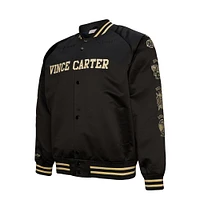 Men's Mitchell & Ness Vince Carter Black 2024 Basketball Hall of Fame Full-Snap Satin Jacket